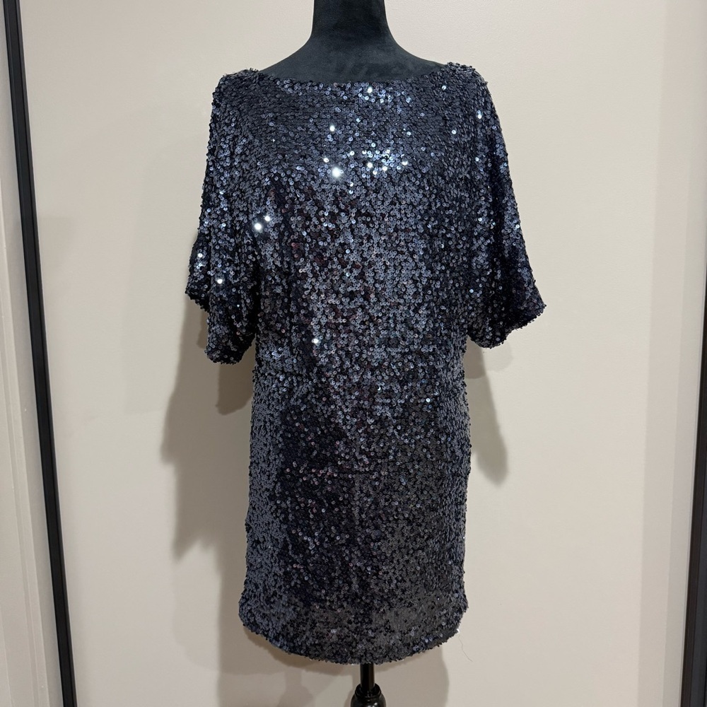 Cachet Midnight Blue Sequin Mini Party Dress